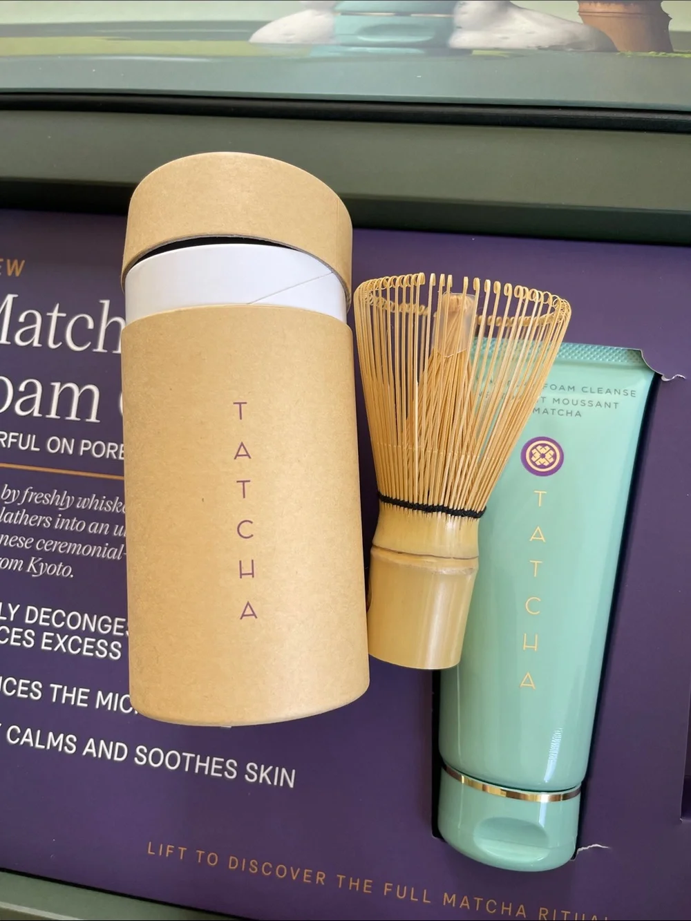 Tatcha Matcha Foam Cleanse - Set A1 Organic 20g Tin pr package